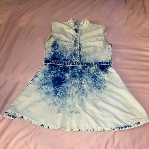 acid wash denim dress